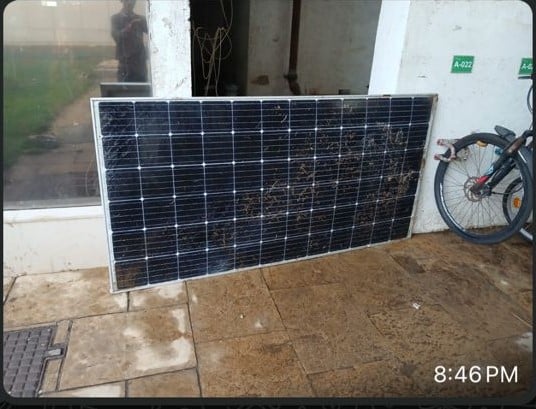 Solar panel affected due to Dust Storm