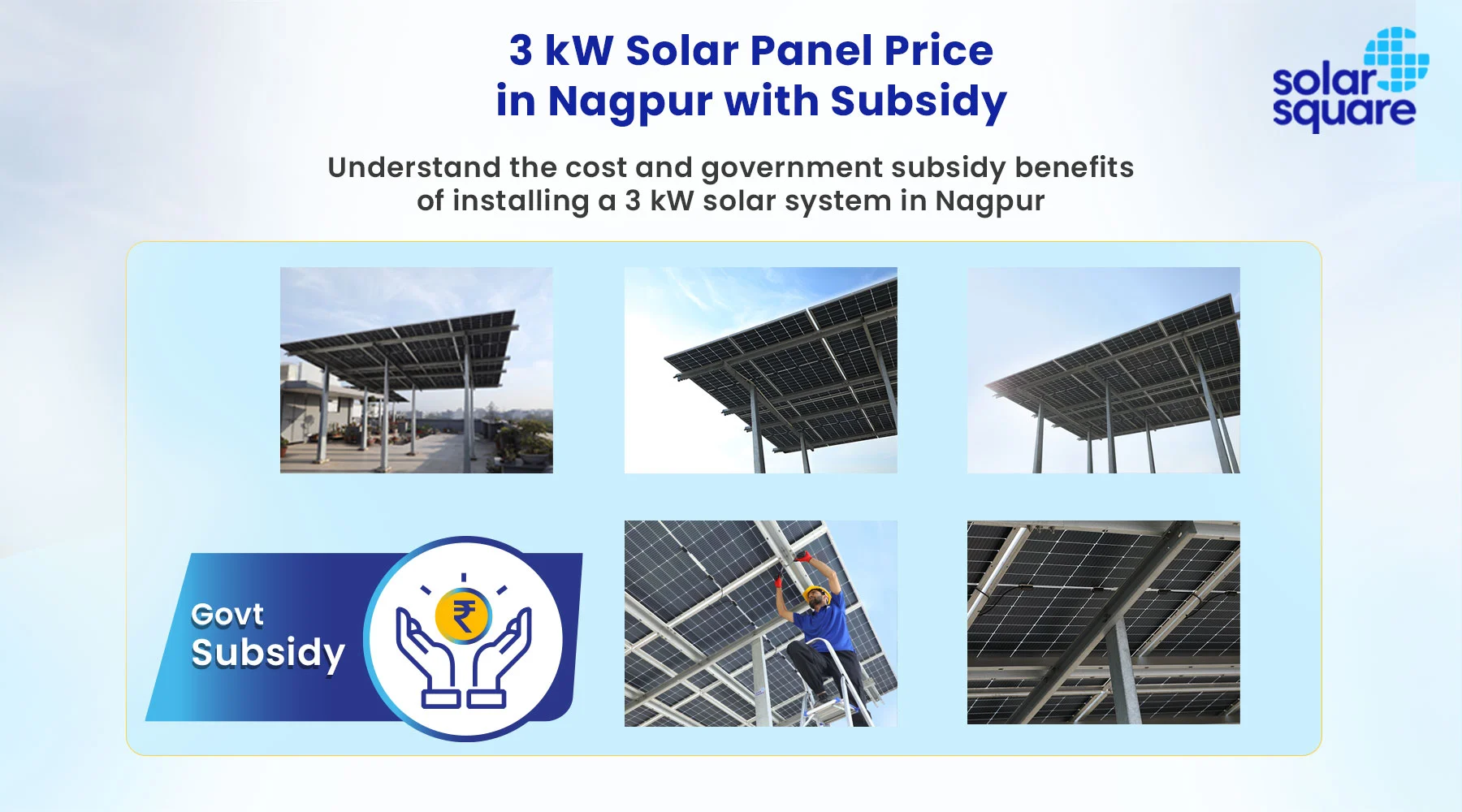3 kW Solar Panel Price in Nagpur with subsidy