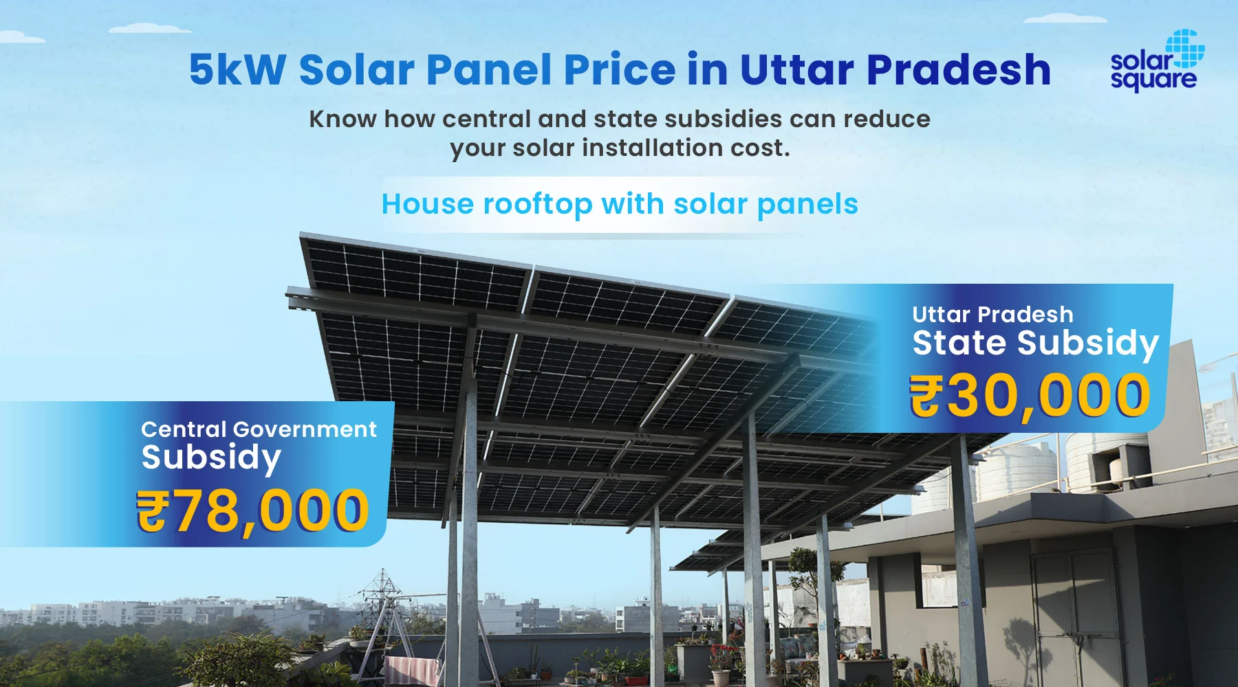 5 kW Solar Panel Price in Uttar Pradesh with Subsidy