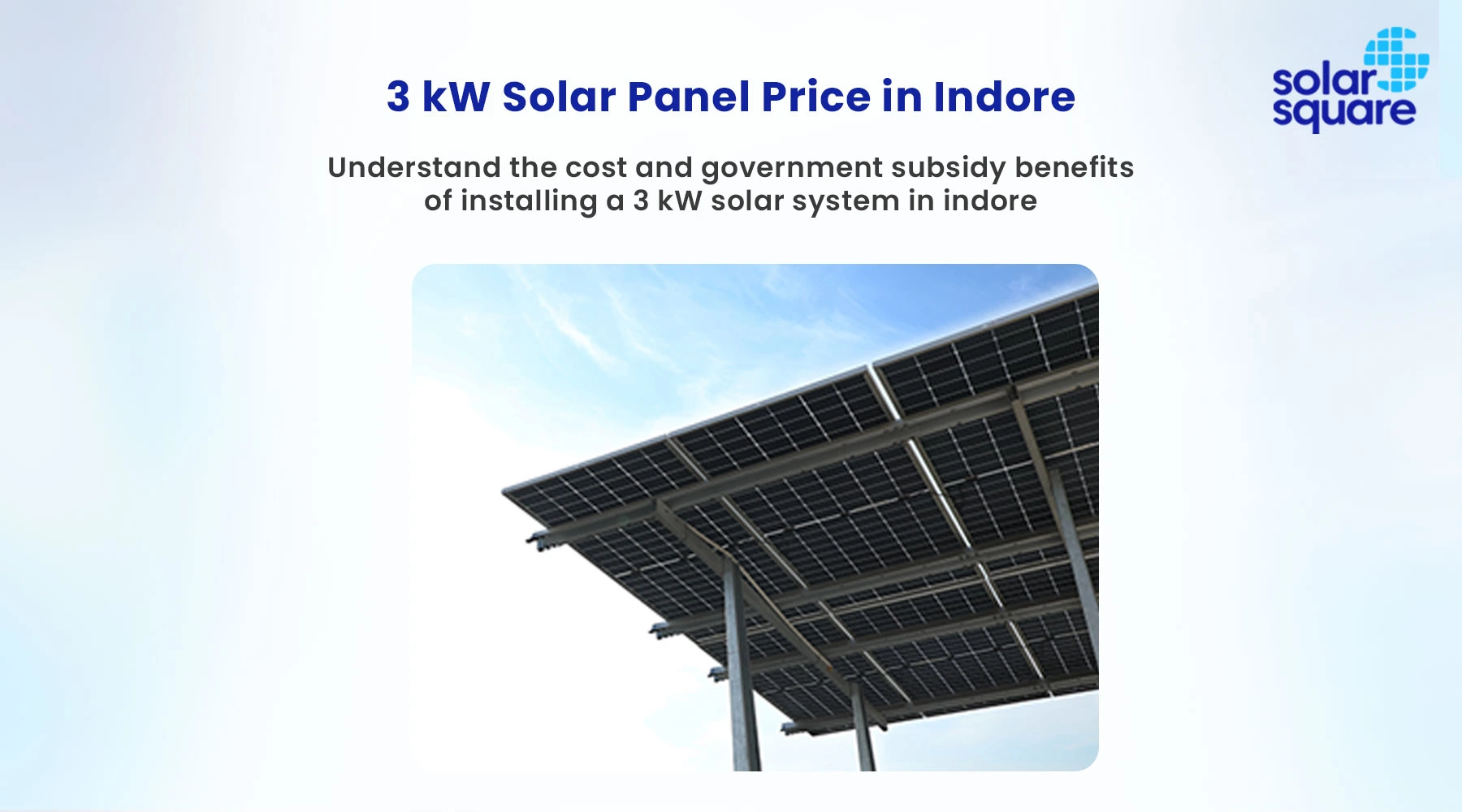 3 kW Solar Panel System in Indore