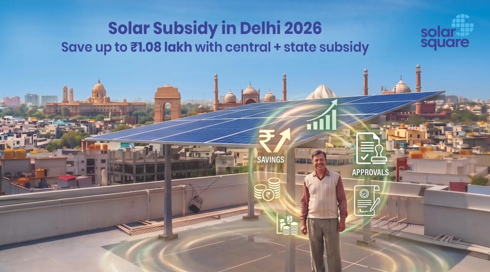 Solar Subsidy in Delhi - save up to 1.08 lakhs
