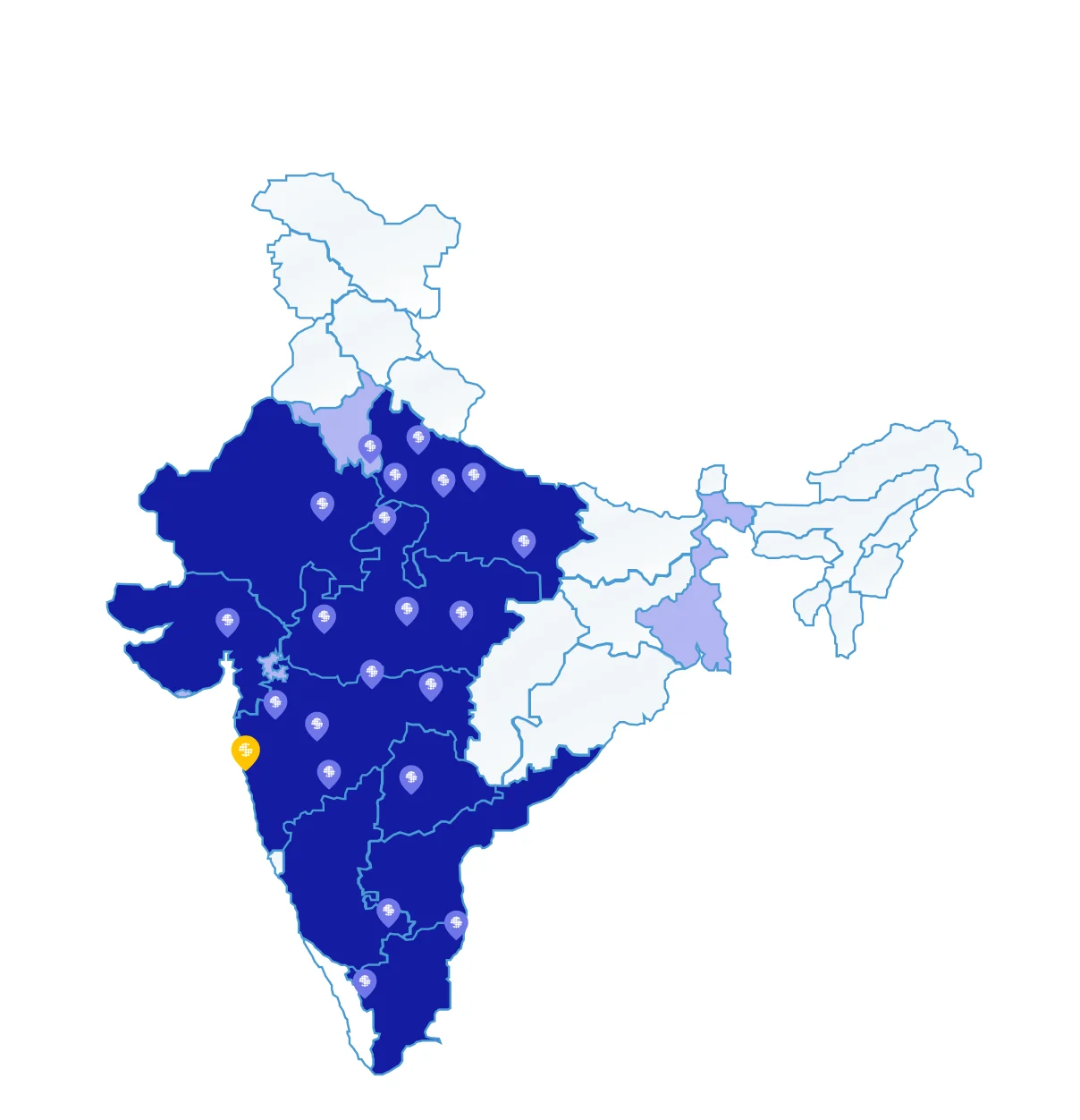 SolarSquare Present Indian Map