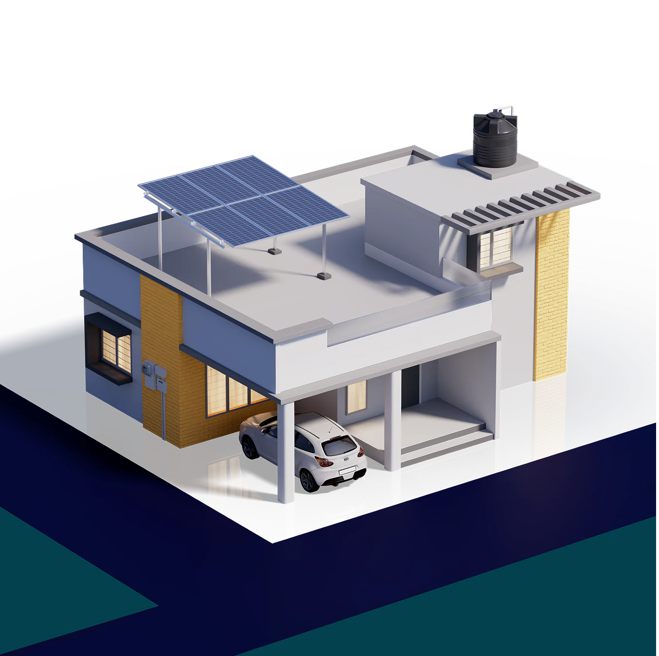 House with Solar under PM Surya Ghar Muft Bijli Yojana
